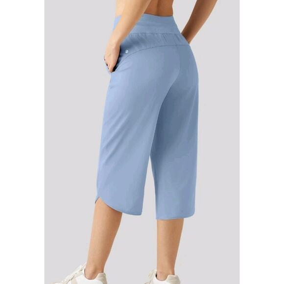 NEW Willit Ulta Soft Wide Leg Capri XL Baby Blue Pull On Lightweight Stretch UPF - Picture 3 of 16